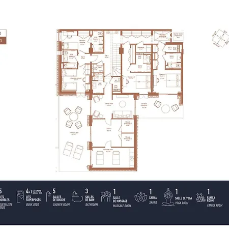 Antares Naos 204d - Huge Duplex Luxury Inski Out Méribel